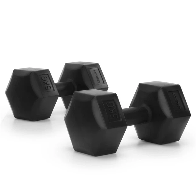 Гантелі для вправ Actiget бітумні 2 × 5 кг ACT0163 (5908455309851) - зображення 4