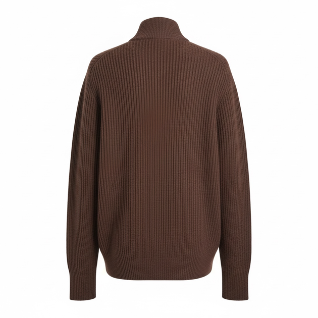 Мужской кашемировый свитер в стиле Loro Piana, коричневый (LP09001.1ML) - Фото 2 Мужской кашемировый свитер в стиле Loro Piana, коричневый (LP09001.1ML) - изображение 2