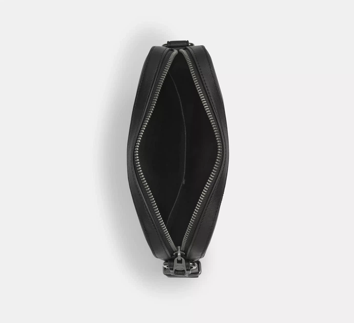 Мужская сумка Coach Houston Flight Bag In Signature Canvas Черная - изображение 3