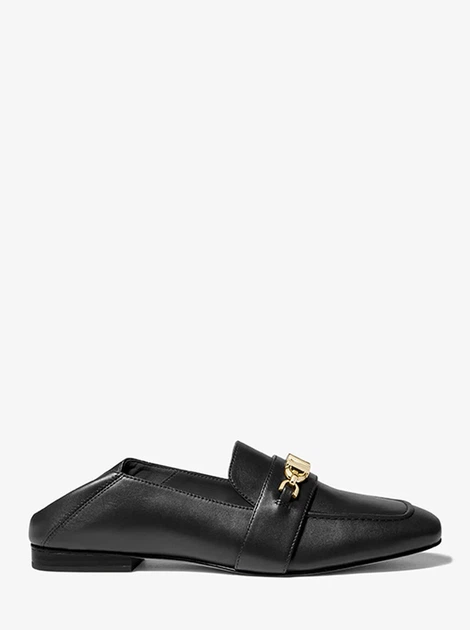 Лоферы женские Michael Michael Kors Tiffanie Leather Loafer 36 размер Чорные кожанные - изображение 4