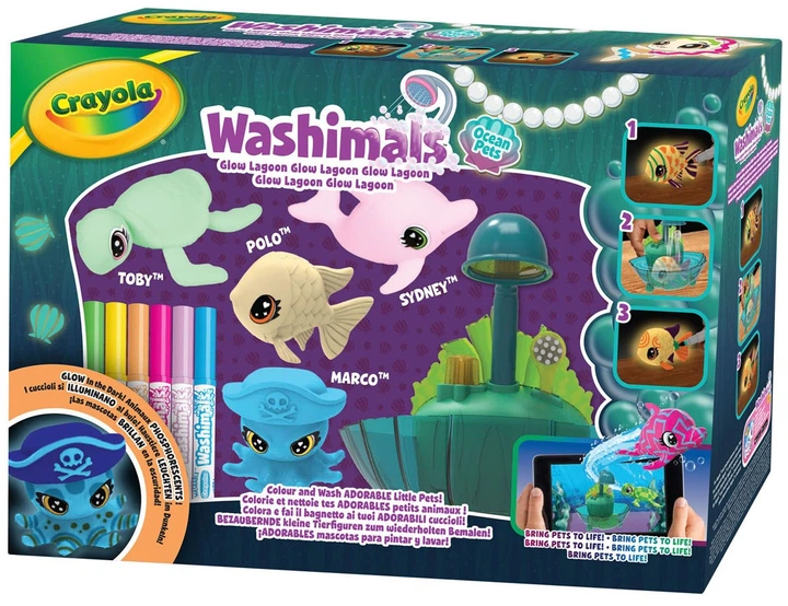 Ігровий набір Crayola Washimals Лагуна Сяйво океану (PRI740218) (71662602185) - зображення 4