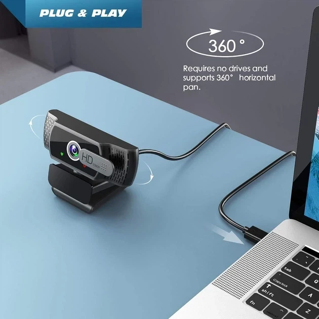 Вебкамера Neefeaer W6 Full HD 1080P з мікрофоном, автофокусом і захисною кришкою, USB веб-камера для навчання та відеозв’язку - Фото 4 Вебкамера Neefeaer W6 Full HD 1080P з мікрофоном, автофокусом і захисною кришкою, USB веб-камера для навчання та відеозв’язку - зображення 4