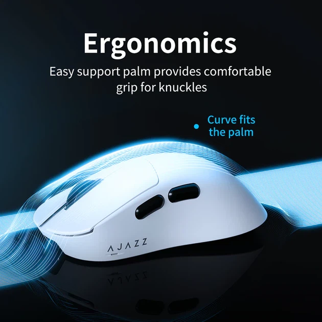 Игровая мышь AJAZZ AJ179 V2 White | PAW3311 | 12000 DPI | 49 г | Tri-Mode (2.4G / Bluetooth / USB-C) | RGB - изображение 4