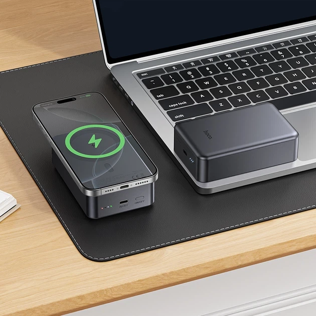 Power Bank Hoco J160B на 20 000 mAh с беспроводной зарядкой MagSafe и поддержкой быстрой зарядки 20W/3A, PD/QC, магнитный павербанк - изображение 9