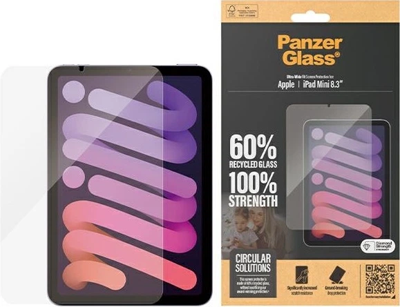 Szkło hartowane PanzerGlass Screen Protector Ultra-Wide Fit do Apple iPad Mini 8.3" 2021/2024 (5715685000331) - obraz 2