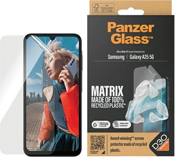 Захисна плівка PanzerGlass Ultra-Wide Fit Matrix для Samsung Galaxy A25 5G (5711724073601) - зображення 2