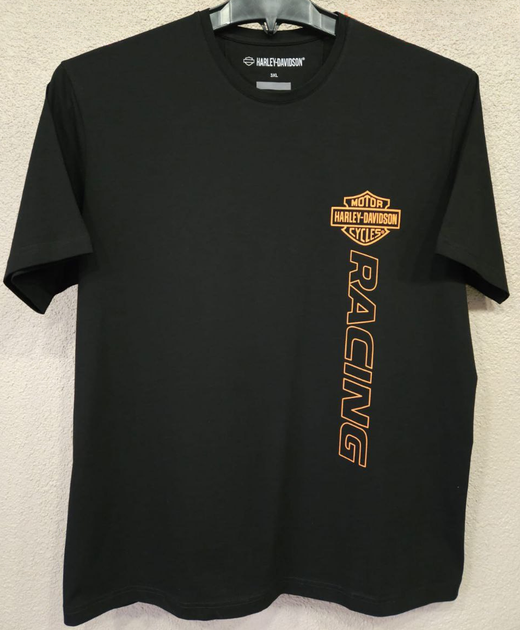 Чоловіча футболка батальна Harley Davidson чорний 7ХL (0718) - Фото 1 Чоловіча футболка батальна Harley Davidson чорний 7ХL (0718) - изображение 1