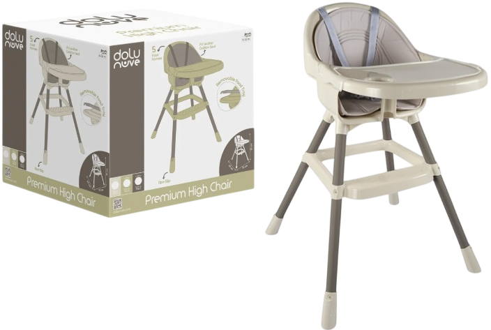 Стілець для годування Dolu High Chair 7567 75673 Бежевий (8690089075673) - зображення 2