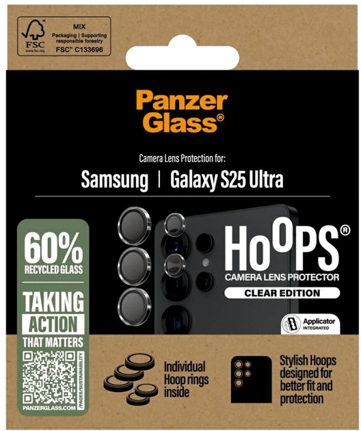Szkło hartowane Panzer Glass Hoops Lens Protector do Samsung Galaxy S25 Ultra Transparent (PGRHOTRG38488) - obraz 4