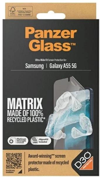Folia ochronna Panzer Glass Matrix Ultra-Wide Fit do Samsung Galaxy A55 Transparent (7362) - obraz 4