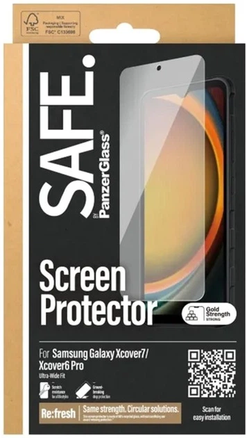 Szkło hartowane Panzer Glass Safe do Samsung Galaxy XCover 7/XCover 6 Pro Transparent (SAFE95735) - obraz 2
