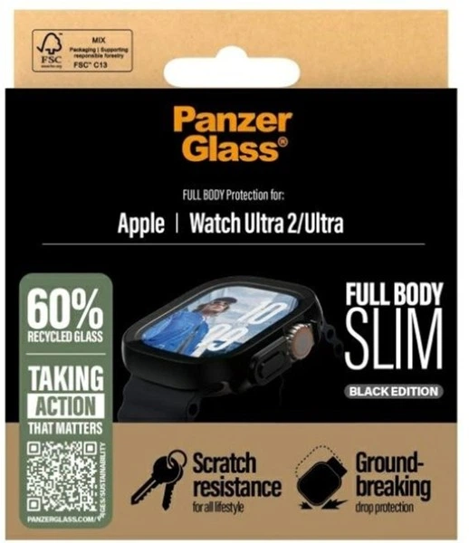 Etui Panzer Glass Snappie Full Body Slim do Apple Watch Ultra/Ultra 2/Ultra 3 Black (3718) - obraz 4