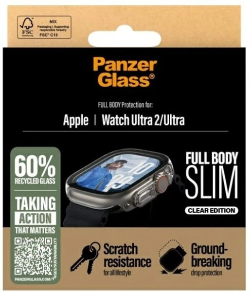 Etui Panzer Glass Snappie Full Body Slim do Apple Watch Ultra/Ultra 2/Ultra 3 Transparent (3715) - obraz 4