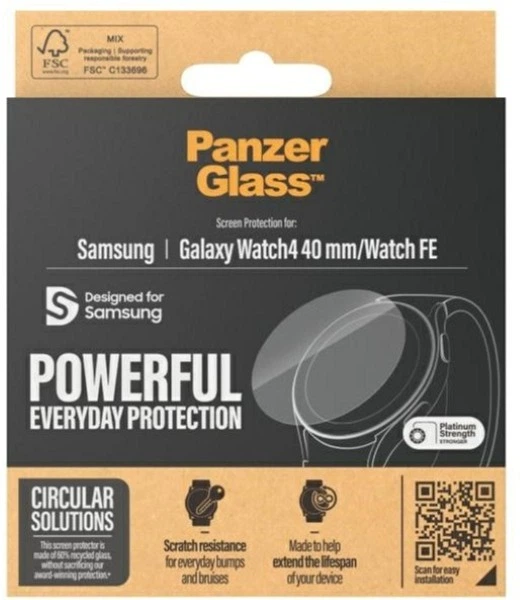 Szkło hartowane Panzer Glass do Samsung Galaxy Watch 4 Transparent (3728) - obraz 4