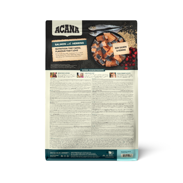 Сухой корм для кошек с лососем, форелью, селедкой ACANA Bountiful Catch Cat 1.8 кг (a71443) - изображение 4