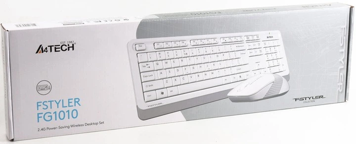Бездротовий комплект клавіатура та миша A4Tech Fstyler FG1010 2.4 ГГц White (FG1010 White) - зображення 3
