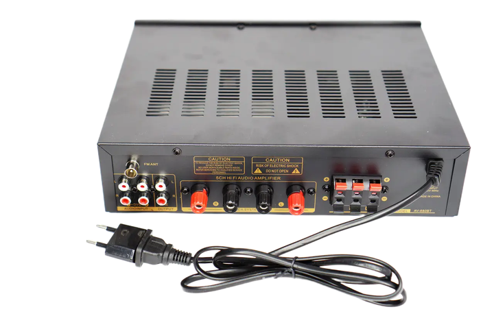 Усилитель звука с караоке UKC AK-398BT Bluetooth/USB/FM/SD/MP3 2x200 Вт с микрофонами и пультом Black (10373) - изображение 3