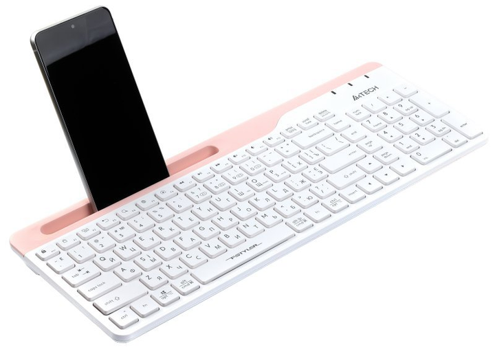 Клавиатура беспроводная A4Tech Fstyler FBK25 Bluetooth/2.4 ГГц полноразмерная мембранная ENG/UKR Белый (FBK25 White) - изображение 5