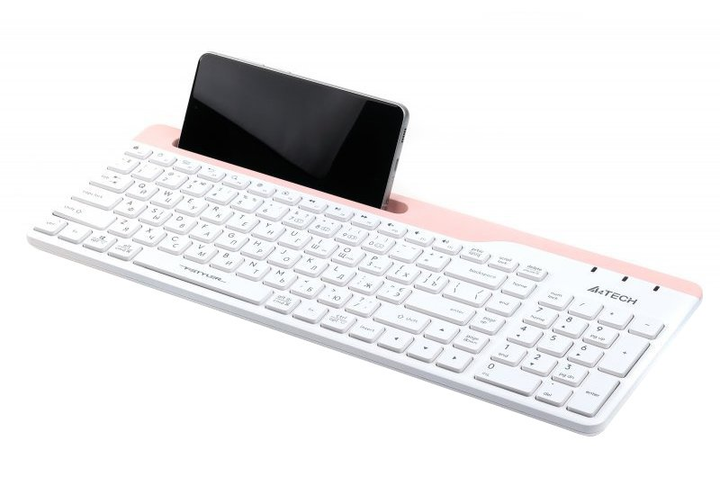 Клавиатура беспроводная A4Tech Fstyler FBK25 Bluetooth/2.4 ГГц полноразмерная мембранная ENG/UKR Белый (FBK25 White) - изображение 8