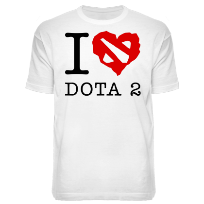 Повсякденна Футболка LOYS з принтом Я люблю Dota 2 M - Фото 1 Повсякденна Футболка LOYS з принтом Я люблю Dota 2 M - изображение 1