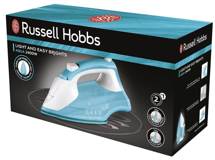 Праска з подачею пари Russell Hobbs 26482-56 Light & Easy Brights Aqua Iron (6840574) - Фото 6 Праска з подачею пари Russell Hobbs 26482-56 Light & Easy Brights Aqua Iron (6840574) - изображение 6