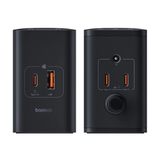 Зарядное устройство Baseus Digital GaN Intelligent Desktop Fast Charger 240W DC + 3*Type-C + USB - Фото 3 Зарядное устройство Baseus Digital GaN Intelligent Desktop Fast Charger 240W DC + 3*Type-C + USB - изображение 3