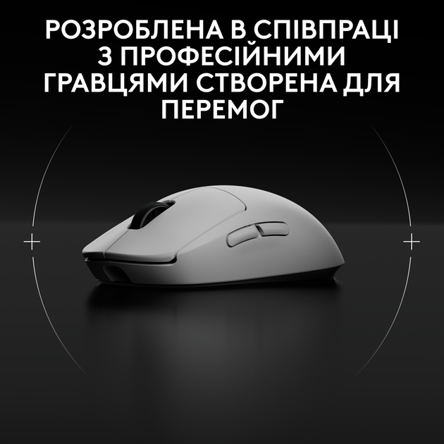 Миша Logitech G PRO 2 Wireless LIGHTSPEED - білий (L910-007302) (7031689) - зображення 2