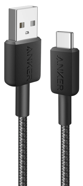 Кабель Anker 322 USB-A to USB-C-1.8m Nylon черный (6962730) - Фото 1 Кабель Anker 322 USB-A to USB-C-1.8m Nylon черный (6962730) - изображение 1