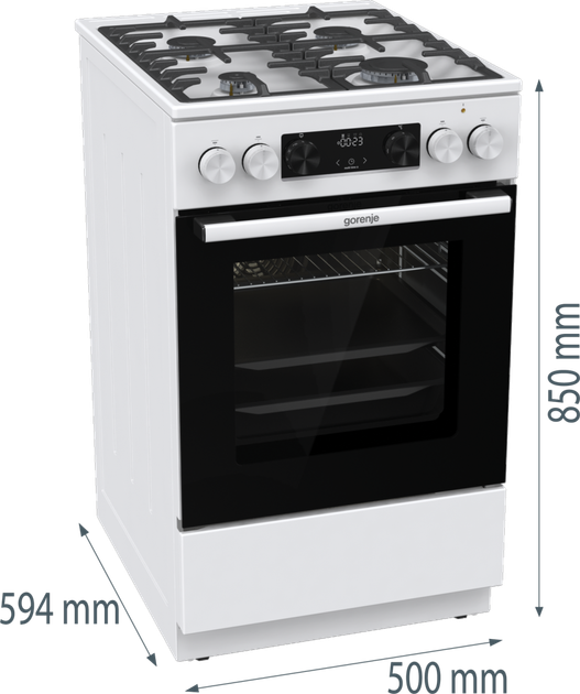 Комбинированная плита Gorenje GKS5C73WF (FM514D-FPD4B) (7085842) - изображение 8