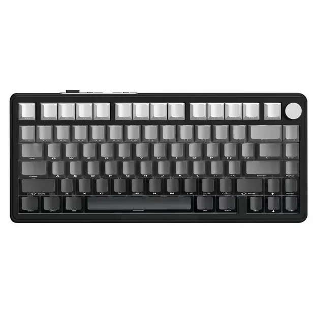 Игровая беспроводная механическая клавиатура ATTACK SHARK X85 / Три режима подключения / White Jade Switch / Black - Фото 1 Игровая беспроводная механическая клавиатура ATTACK SHARK X85 / Три режима подключения / White Jade Switch / Black - изображение 1