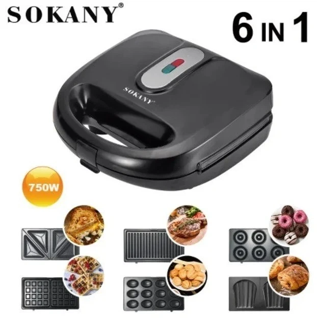 Сендвічниця-мультимейкер 2в1 Sokany ЅK-908В - изображение 4