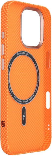 Чохол для смартфона Apple iPhone 17 ArmorStandart LikeCarbon2 SE MagCase Kevlar/Orange/Rose Gold (ARM89167) - зображення 4