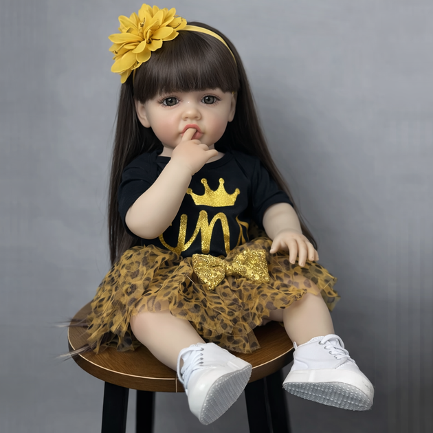Реалистичная кукла Реборн 55 см полностью виниловая Doll Reborn Baby К0100211 - изображение 4