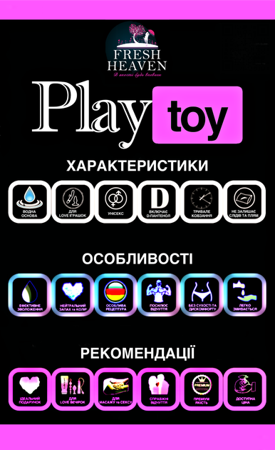 Iнтим-змазка для іграшок Fresh Heaven Play Toy 100ml (Travel версія) - зображення 3