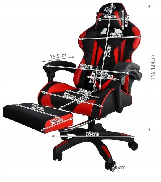 Кресло геймерское MALATEC 8979 черно-красный - изображение 4