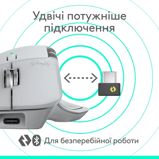 Мышь Logitech MX Master 4 Performance Wireless/Bluetooth Pale Grey (910-007563) - Фото 6 Мышь Logitech MX Master 4 Performance Wireless/Bluetooth Pale Grey (910-007563) - изображение 6