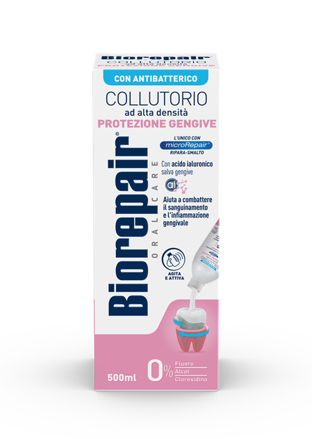 Biorepair, Collutorio Protezione Gengive (500 мл), ополіскувач для рота, для захисту ясен - Фото 1 Biorepair, Collutorio Protezione Gengive (500 мл), ополіскувач для рота, для захисту ясен - зображення 1