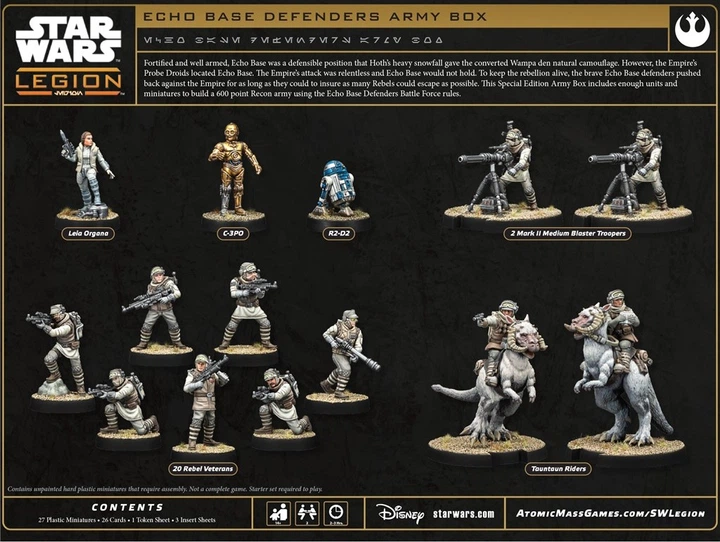 Набір фігурок для складання та розфарбовування Atomic Mass Games Star Wars Legion 2.0: Special Edition - Echo Base Defenders Army Box (841333134792) - зображення 3