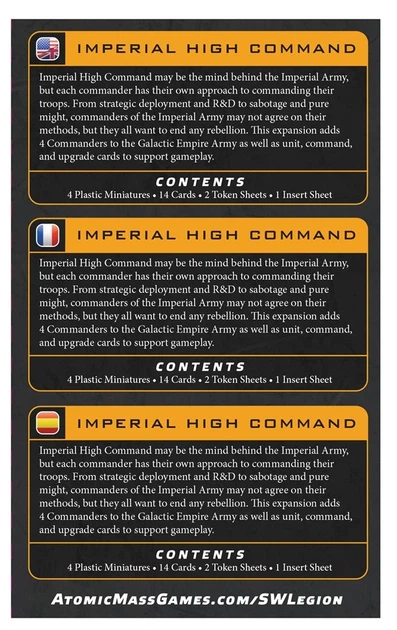 Набір фігурок для складання та розфарбовування Atomic Mass Games Star Wars Legion 2.0: Imperial High Command (841333134808) - зображення 4