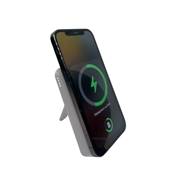 Магнітний Power Bank 20000 mAh 22.5W LX-DX132 з бездротовою зарядкою MagSafe та вбудованими кабелями білий - изображение 2