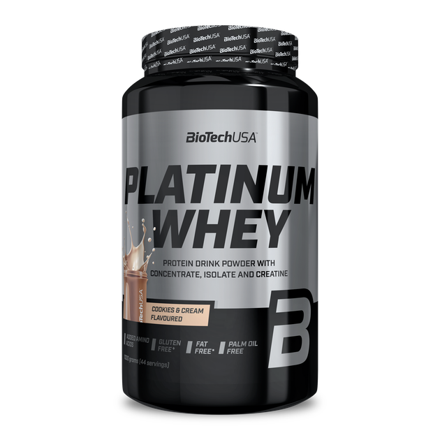 Протеин BiotechUSA Platinum Whey 1000 г., Печиво-крем - Фото 1 Протеин BiotechUSA Platinum Whey 1000 г., Печиво-крем - изображение 1