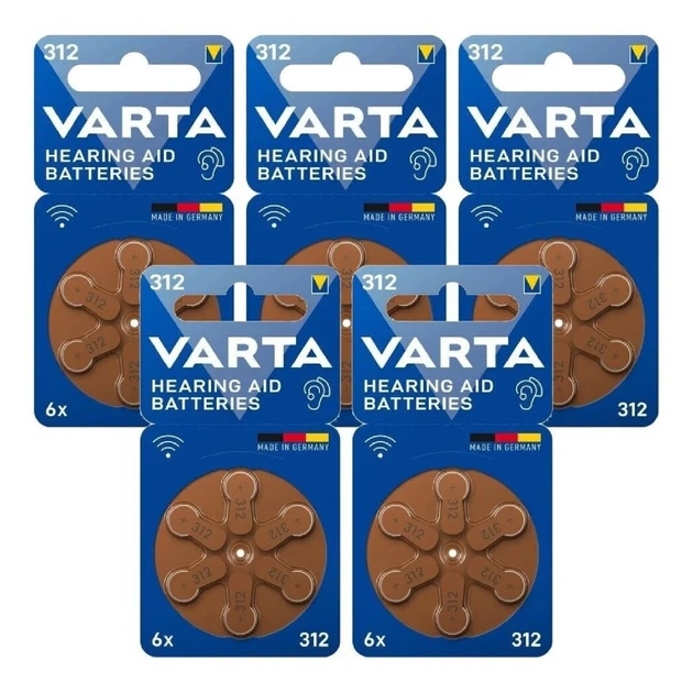 Батарейка ZA 312 (PR41) Varta 30 ШТУК, для слуховых аппаратов - Фото 1 Батарейка ZA 312 (PR41) Varta 30 ШТУК, для слуховых аппаратов - изображение 1