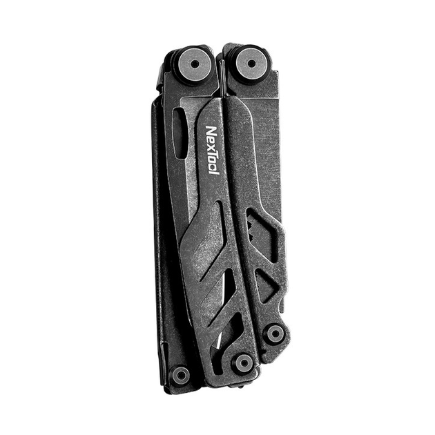 Мультитул NexTool NE20240 универсальный компактный EDC инструмент 16 функций с плоскогубцами ножом пилой отвертками открывалкой ножницами с фиксатором лезвия и чехлом на ремень для туризма походов рыбалки авто ремонта нержавеющая сталь, Dark - изображение 12