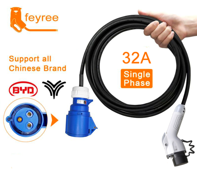 Розрядний кабель FEYREE GB/T (розрядник V2L/V2H/V2G) 7кВт 1м для китайського електромобіля - зображення 2