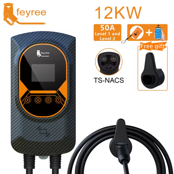 Зарядна станція для електромобіля Feyree 12 кВт 50А Tesla Wi-Fi + Smart App + RFID всіх моделей Tesla (Model 3/Y/S/X) - Фото 2 Зарядна станція для електромобіля Feyree 12 кВт 50А Tesla Wi-Fi + Smart App + RFID всіх моделей Tesla (Model 3/Y/S/X) - зображення 2