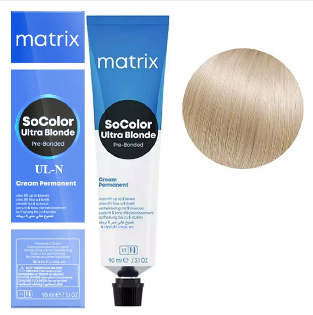 Крем-краска Matrix SoColor Pre-Bonded Permanent №UL-N Нейтральный ультра блонд 90 мл - Фото 1 Крем-краска Matrix SoColor Pre-Bonded Permanent №UL-N Нейтральный ультра блонд 90 мл - изображение 1