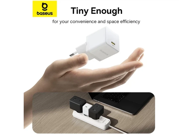 Сетевой зарядний пристрій BASEUS Palm Fast Charger 30W Type-C to Type-C cable (P10111605213-01) - зображення 10