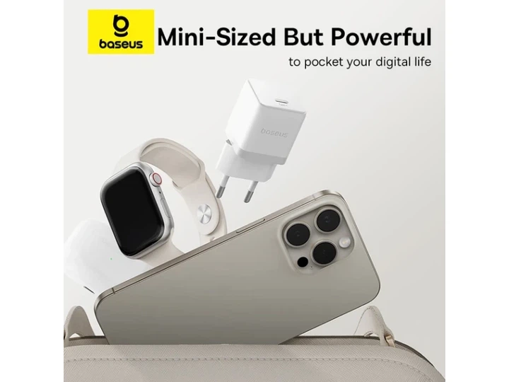 Сетевой зарядний пристрій BASEUS Palm Fast Charger 30W Type-C to Type-C cable (P10111605213-01) - зображення 12
