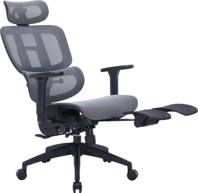 Кресло офисное OfficePro Skyline Footrest Black/Dark Gray (OC750-B-DG-DG) - Фото 6 Кресло офисное OfficePro Skyline Footrest Black/Dark Gray (OC750-B-DG-DG) - изображение 6