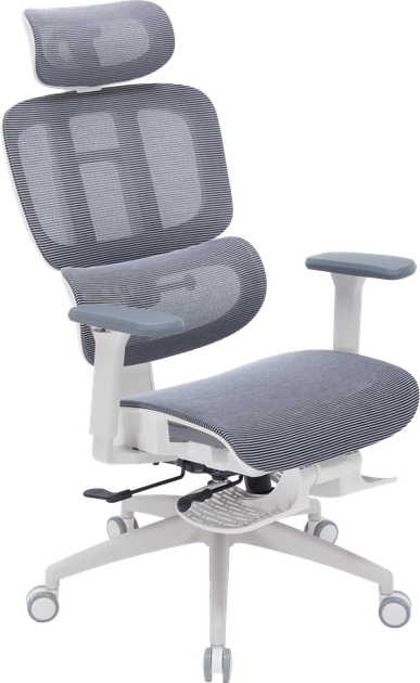 Кресло офисное OfficePro Skyline Footrest White/Dark Gray (OC750-W-DG-DG) - изображение 3